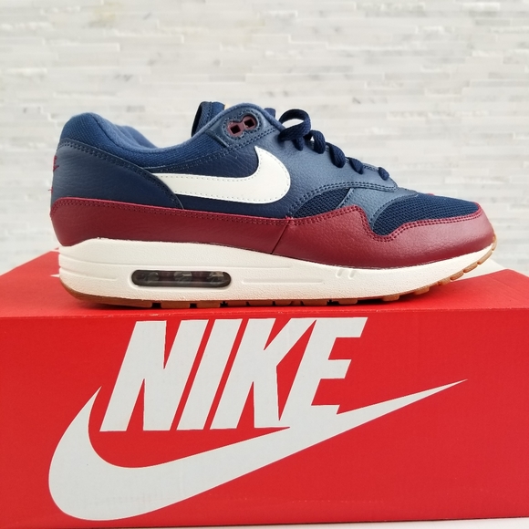 nike air max 1 navy team red